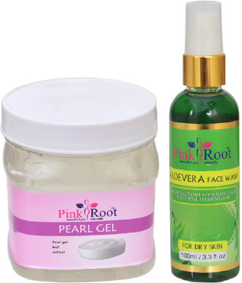 

Pink Root PEARL GEL 500ML WITH ALOEVERA FACE WASH 100ML(Set of 2)