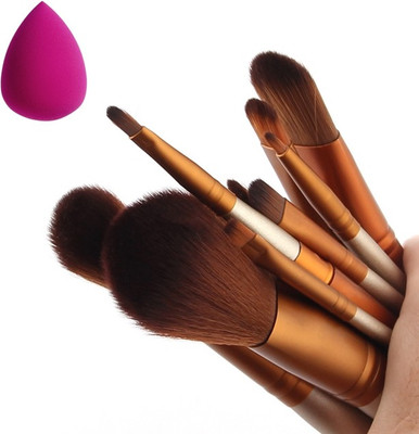 

FINEGROW 12 Makeup brushes & 1 Blender sponge(Set of 13)