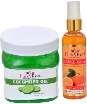 

Pink Root CUCUMBER GEL 500ML WITH ORANGE FACE WASH 100ML(Set of 2)