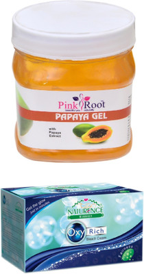 

Pink Root PAPAYA GEL 500ML WITH NATURENCE OXY RICH BLEACH 230G(Set of 2)