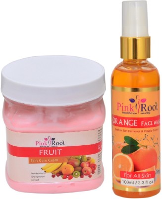 

Pink Root FRUIT CREAM 500ML WITH ORANGE FACE WASH 100ML(Set of 2)