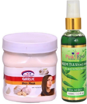 

Pink Root GARLIC MASK 500ML WITH NEEM FACE WASH 100ML(Set of 2)