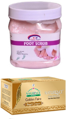 

Pink Root FOOT SCRUB 500ML WITH NATURENCE GOLD BLEACH 200G(Set of 2)