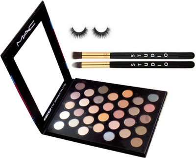 

studio Make up Brush 2, Eyelashes Mac 32 Shade Eyeshadow Palette(Set of 4)