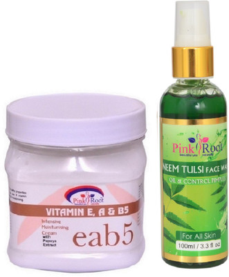 

Pink Root VITAMIN EAB5 CREAM 500ML WITH NEEM FACE WASH 100ML(Set of 2)