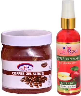 

Pink Root COFFEE SCRUB 500ML WITH APPLE FACE WASH 100ML(Set of 2)