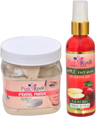 

Pink Root PEARL MASK 500ML WITH APPLE FACE WASH 100ML(Set of 2)