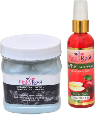 

Pink Root CHARCOAL CREAM 500ML WITH APPLE FACE WASH 100ML(Set of 2)
