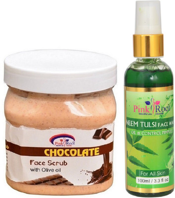 

Pink Root CHOCOLATE SCRUB 500ML WITH NEEM FACE WASH 100ML(Set of 2)