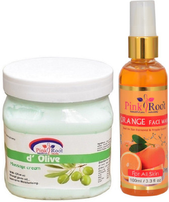 

Pink Root D OLIVE CREAM 500ML WITH ORANGE FACE WASH 100ML(Set of 2)