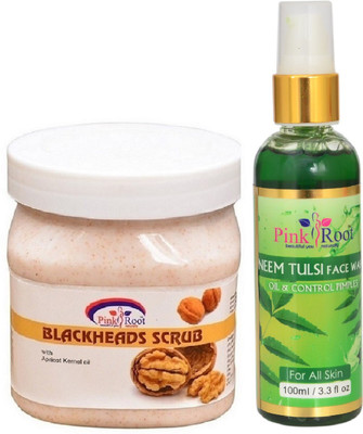 

Pink Root BLACKHEADS SCRUB 500ML WITH NEEM FACE WASH 100ML(Set of 2)