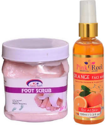 

Pink Root FOOT SCRUB 500ML WITH ORANGE FACE WASH 100ML(Set of 2)