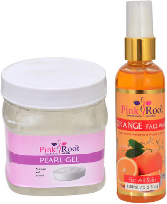 

Pink Root PEARL GEL 500ML WITH ORANGE FACE WASH 100ML(Set of 2)
