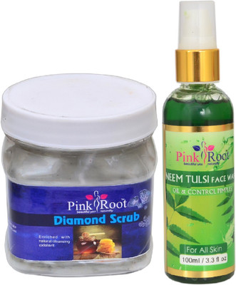 

Pink Root DIAMOND SCRUB 500ML WITH NEEM FACE WASH 100ML(Set of 2)