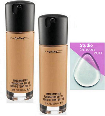 

Studio silicon puff & mac liquid matchmaster foundation (set of 2)(Set of 3)