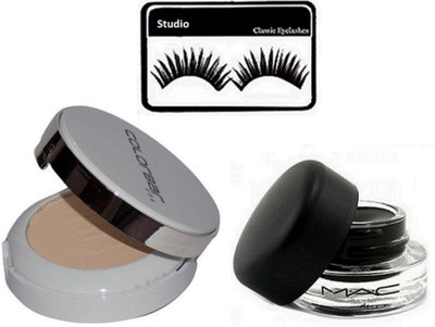 

studio Eyelashes, Colobar Radiant Wihite UV Fairness Compact, Mac Fluidline Eyeliner Gel(Set of 3)
