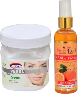 

Pink Root PEARL CREAM 500ML WITH ORANGE FACE WASH 100ML(Set of 2)