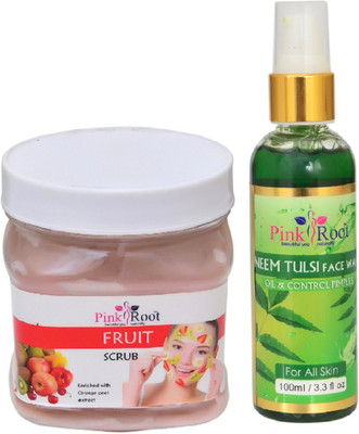 

Pink Root FRUIT SCRUB 500ML WITH NEEM FACE WASH 100ML(Set of 2)