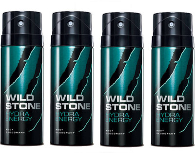 

Wild Stone HYDRA ENERGY DEODORANT Deodorant Spray - For Men(150 ml, Pack of 4)