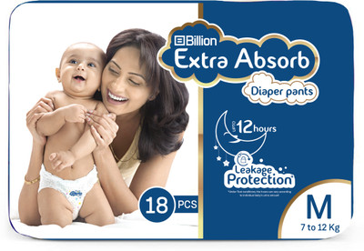 

Billion Extra Absorb Diaper Pants - M(18 Pieces)