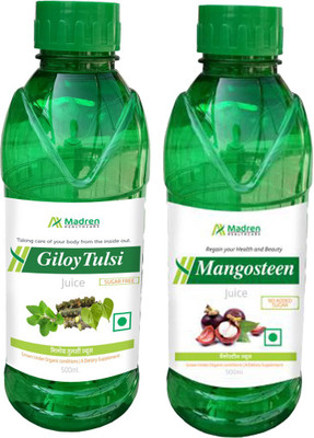 

Madren Healthcare Mangosteen Juice & Giloy Tulsi Juice(2 x 500 ml)