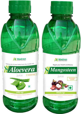 

Madren Healthcare Mangosteen Juice & Aloevera Juice(2 x 500 ml)