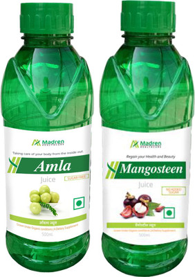 

Madren Healthcare Mangosteen Juice & Amla Juice(2 x 500 ml)