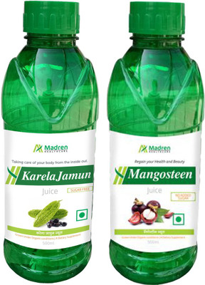 

Madren Healthcare Mangosteen Juice & Karela Jamun Juice(2 x 500 ml)