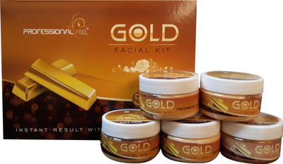

Professional Feel Gold Facial Kit, Way To Use Facial Kit, Fairness, Whiting, Skin, Instant Result Without Damage Skin 250 g