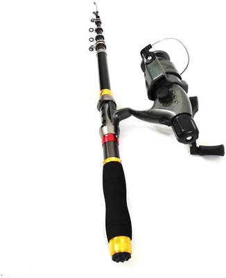 

Guru Kripa fishing combo fishing combo Black, Gold Fishing Rod(270 cm, 1, Black, Gold)