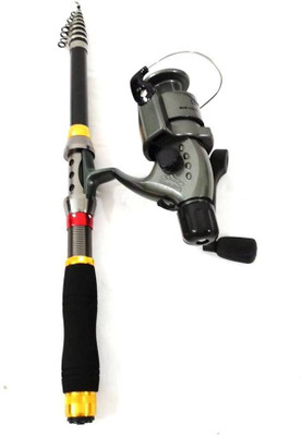 Kushaan fishing rod 270 cobra reel fishing rod 270 cobra reel Black, Gold Fishing Rod(270, 1, Black, Gold)