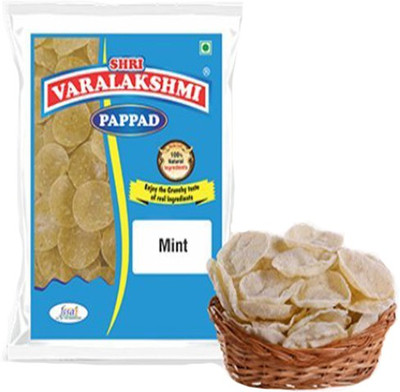 

varalakshmi Mint Flavoured Sabudana Papad 500 Grams Masala Papad 500 g
