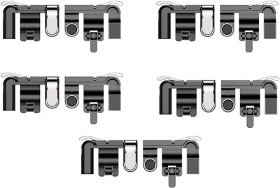 

ROQ Set Of 5 PUBG Sensitive Shoot/Aim Buttons L1 R1 Trigger Mobile Game Controller for Andriod & IOS Gaming Accessory Kit(Black, For Mac OS)
