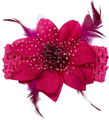 

Pinkblueindia Toddler Girls Crochet Flower with Feathers Head Band(Pink)