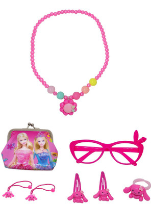 

Fully Party Wear Stylish Jewellery Accessories For Kids Girls & Perfect Return Gift For Kids Birthday Hair Accessory Set(Pink)