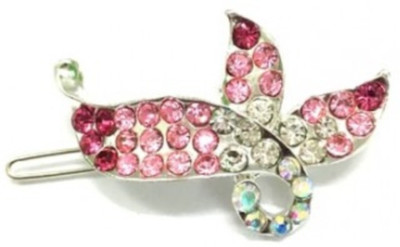 

Turqueesa Cute Leaf Silver Metal Hair Pin Clip - Pink Hair Clip(Multicolor)