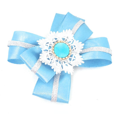 

SKD Disney Inspired Frozen Big Bow Hair Clip/Hair Accessory for Girls Hair Clip(Blue)
