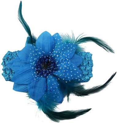 

Pinkblueindia Baby Crochet Flower with Feathers Hair Clip(Blue)