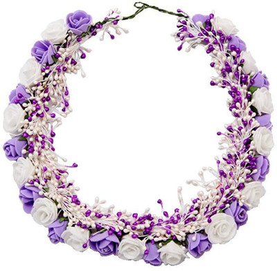 

Sanjog Mesmerizing And Gorgeous Flower Tiara Head Band(Purple, White)