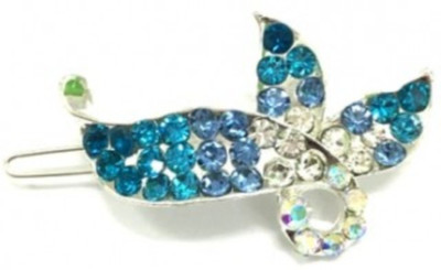 

Turqueesa Cute Leaf Silver Metal Hair Pin Clip - Blue Hair Clip(Blue, Silver)
