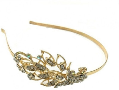 

Turqueesa Golden Metal Peacock Beautiful Hair Band Hair Band(Gold)