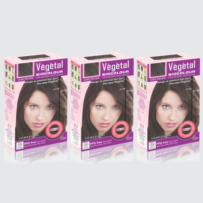 

Vegetal Dark Brown ( 3) Hair Color(Dark Brown)