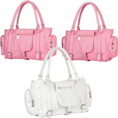 

Mountrex Hand-held Bag(Pink, White)