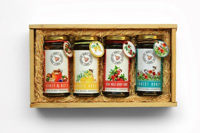 

THE HONEY SHOP Exotic Honey Gift Hamper - Honey & Nuts (300g), Forest Honey (325g), Acacia Honey (325g), Sidr Honey (325g) - (100% Pure & Natural)(1275 ml)