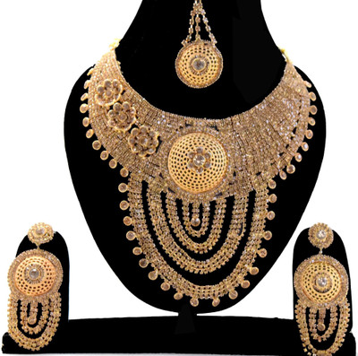 Chouhan Stylish Alloy Jewel Set(Gold)
