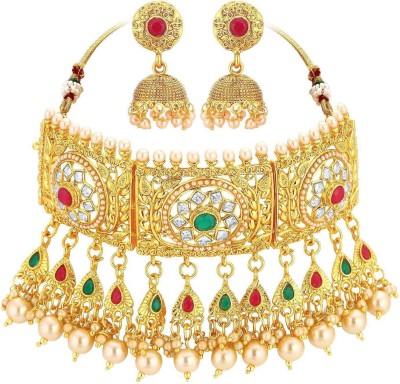 Sukkhi Alloy Gold-plated Gold Jewellery Set(Pack of 1)