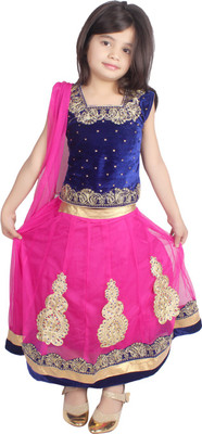 

Tiny Toon Girls Lehenga Choli Fusion Wear, Ethnic Wear Embellished Lehenga, Choli and Dupatta Set(Pink, Pack of 1