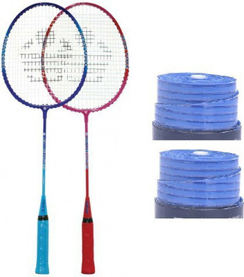 

Cosco Combo of Four, Two 'Cb 80 junior' Badminton Racquet (Cover Orange/ Blue) And 2 'E Tech 903 E Super' Badminton Grip (Color On Availability) - Badminton Kit