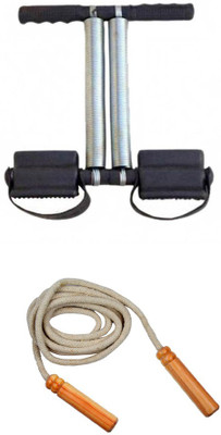 

Take Care DOUBLE SPRING TUMMY TRIMMER WITH WOODEN HANDLE SKIPPING ROPE Gym & Fitness Kit
