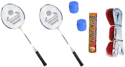 

Cosco CB-885 Badminton Kit ( 2 Rackets, 2 Grip, 1 Nylon Badminton Net ,1 Fieldking shuttle cock- Pack of 10 ) Badminton Kit